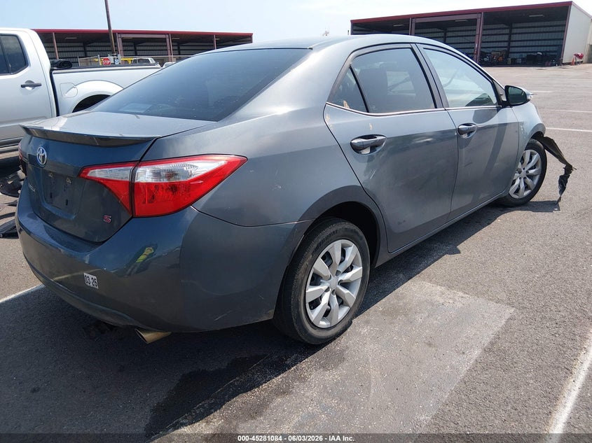 Vin: 5yfburhe0ep138698, lot: 45778908, toyota corolla s 20144