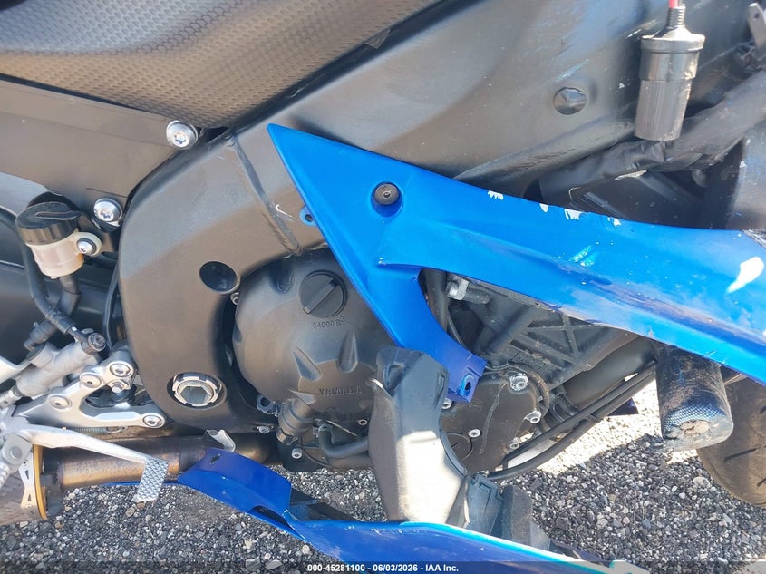 2011 Yamaha Yzfr6 VIN: JYARJ16E7BA022518 Lot: 45281100