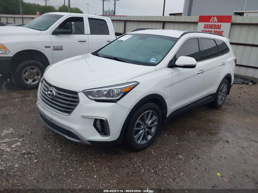 Vin: km8sn4hfxhu206811, lot: 45778938, hyundai santa fe se 20172