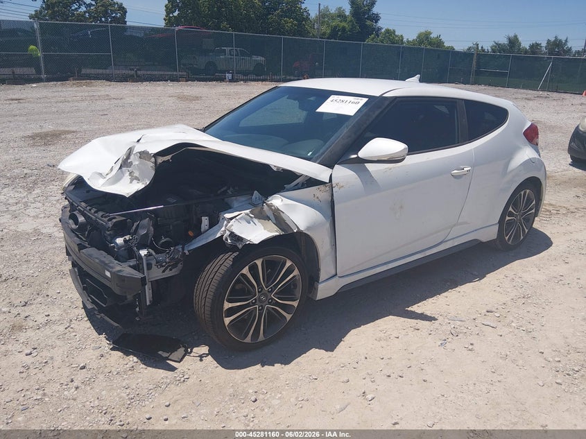 Vin: kmhtc6ae1gu287154, lot: 45778984, hyundai veloster turbo 20162