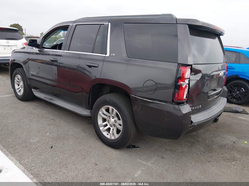 Vin: 1gnscakc1fr291245, lot: 45778985, chevrolet tahoe ls 20153