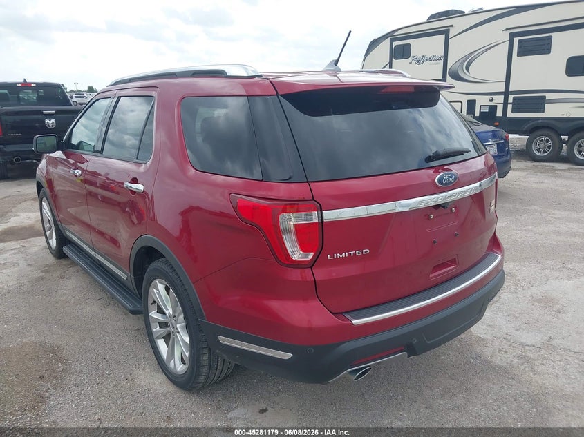 Vin: 1fm5k7f89jga41656, lot: 45779003, ford explorer limited 20183