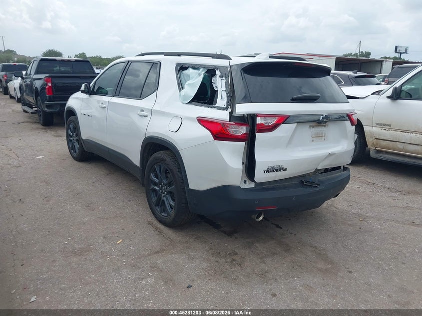 Vin: 1gnerjkw6mj242107, lot: 45779027, chevrolet traverse fwd rs 20213