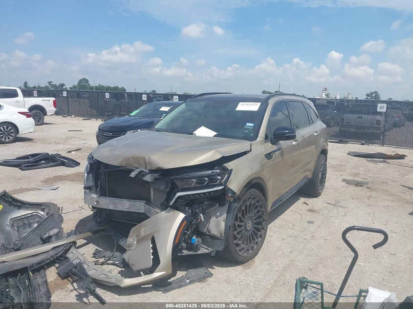 Vin: 5xyrk4lf7mg067672, lot: 45779253, kia sorento sx 20212