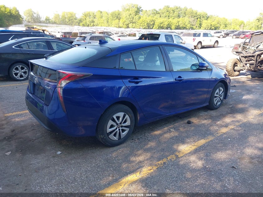 Vin: jtdkarfu0h3529026, lot: 45779272, toyota prius four 20174