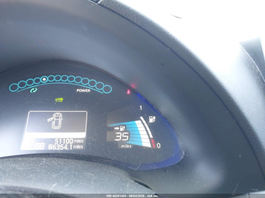 2013 Nissan Leaf Sv VIN: 1N4AZ0CPXDC413427 Lot: 45281450