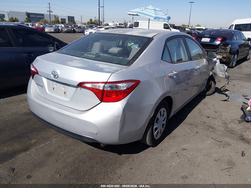 Vin: 5yfburhe6gp567881, lot: 45779316, toyota corolla l 20164