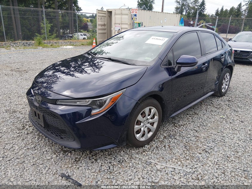Vin: jtdeprae3lj062233, lot: 45779466, toyota corolla le 20202