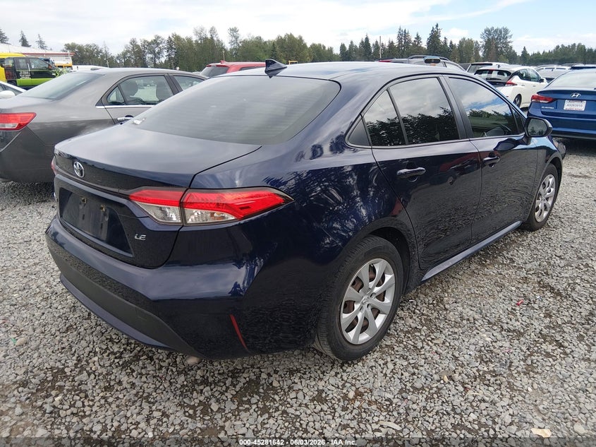 Vin: jtdeprae3lj062233, lot: 45779466, toyota corolla le 20204