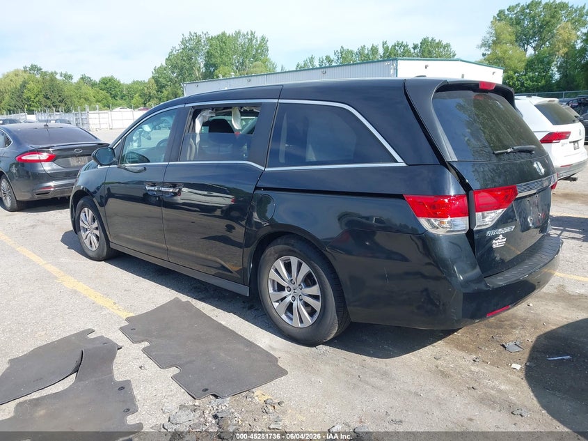 Vin: 5fnrl5h33gb160511, lot: 45779560, honda odyssey se 20163