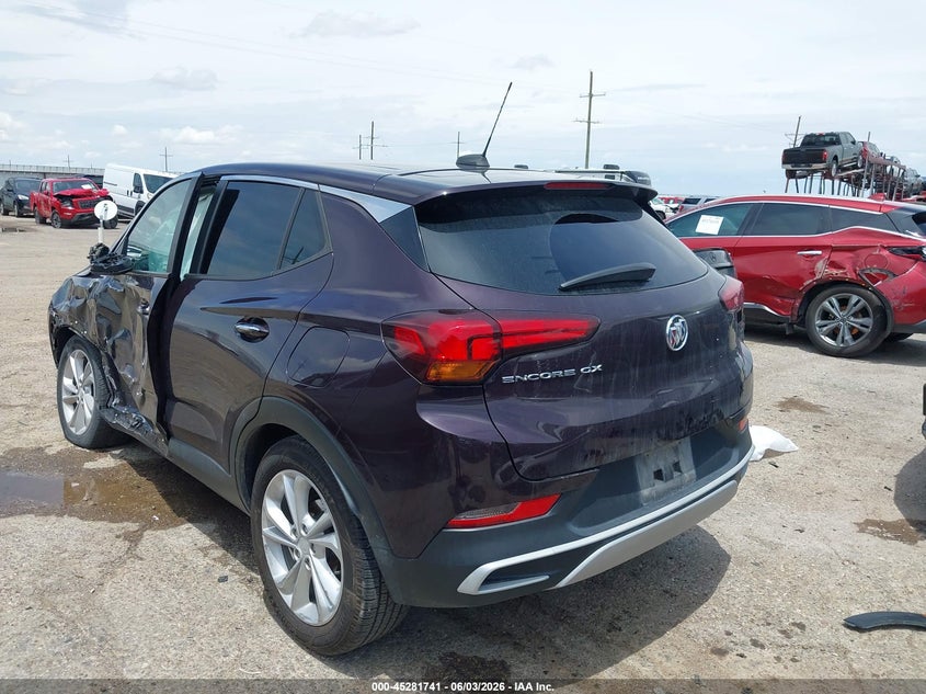 Vin: kl4mmbs20mb100474, lot: 45779566, buick encore gx fwd preferred 20213