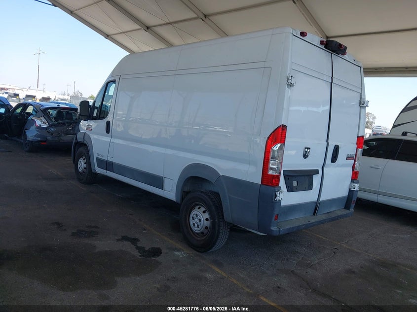 Vin: 3c6trvbg9je146567, lot: 45779600, ram promaster 1500 high roof 136 wb 20183