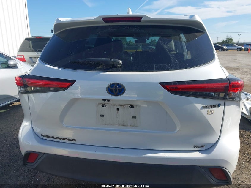 2022 Toyota Highlander Hybrid Xle Bronze Edition VIN: 5TDABRCH1NS554009 Lot: 45281832