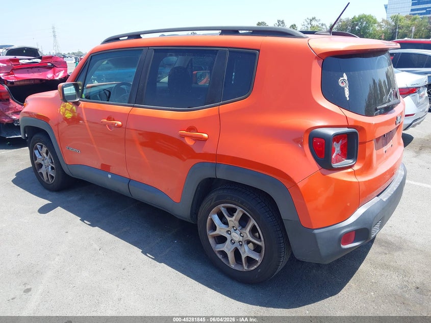 Vin: zaccjabt9gpc60375, lot: 45779669, jeep renegade latitude 20163