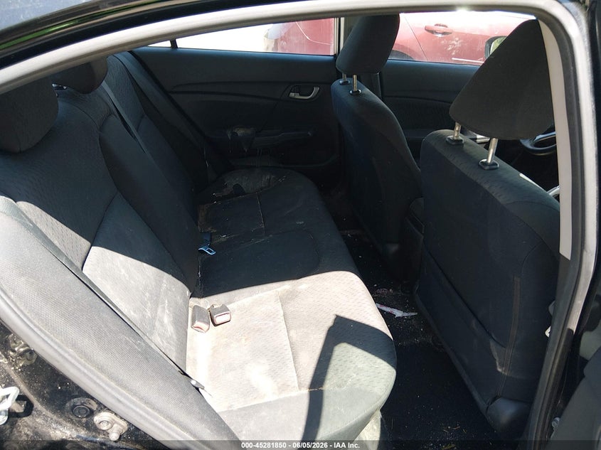 2015 Honda Civic 1.8 Lx black Lot 111045281850 Vin 19XFB2F50FE216997