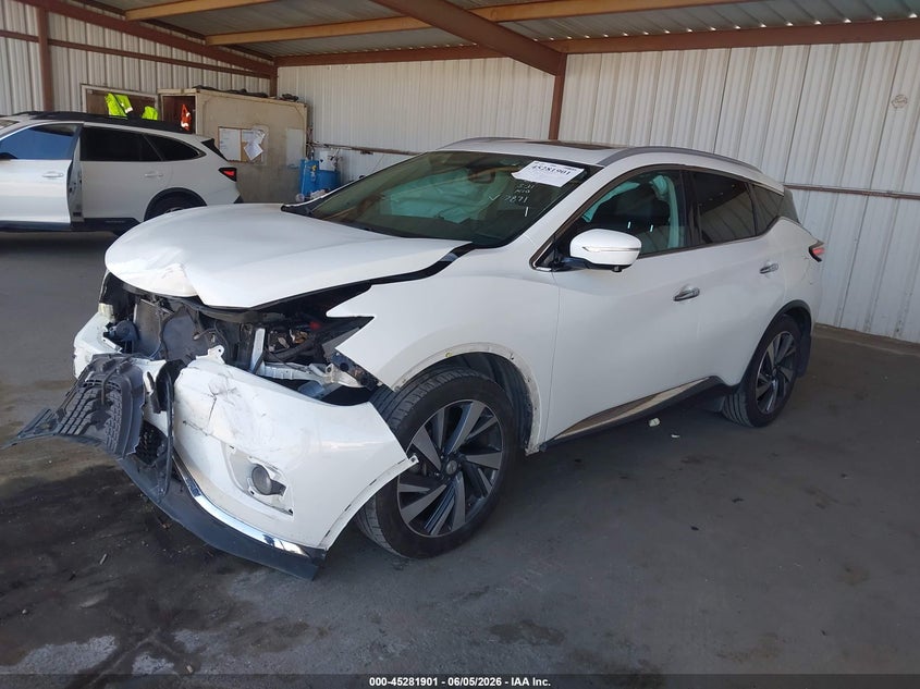 Vin: 5n1az2mg5fn257871, lot: 45779725, nissan murano platinum 20152