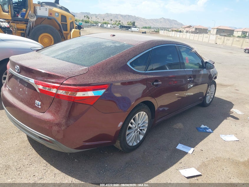 Vin: 4t1bd1eb2du009998, lot: 45779780, toyota avalon hybrid xle touring 20134