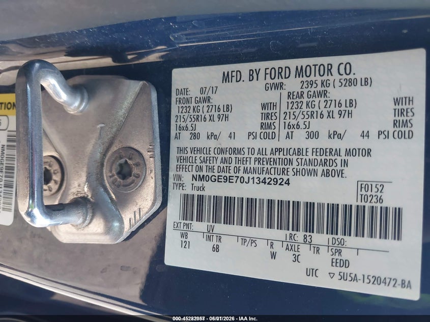 2018 FORD TRANSIT WAGON 2.5L I-4 DOHC, VVT, 169HP