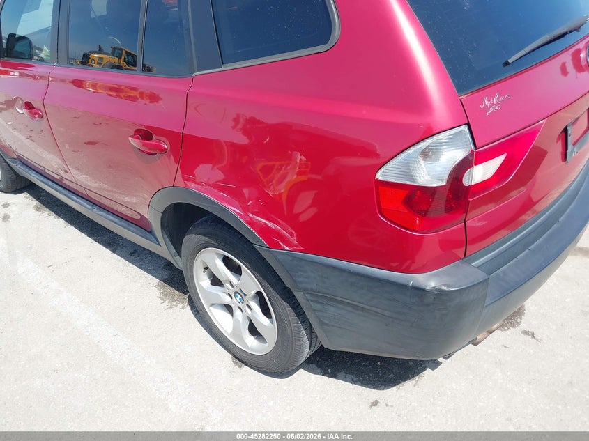 2005 BMW X3 3.0I VIN: WBXPA93455WD19161 Lot: 45282250