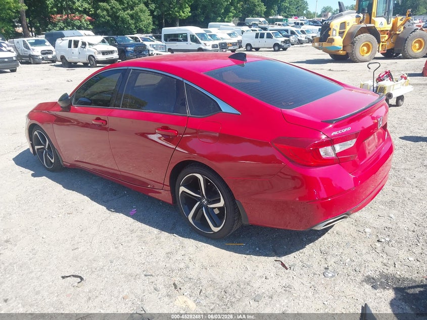 Vin: 1hgcv1f4xma119187, lot: 45780317, honda accord sport special edition 20213