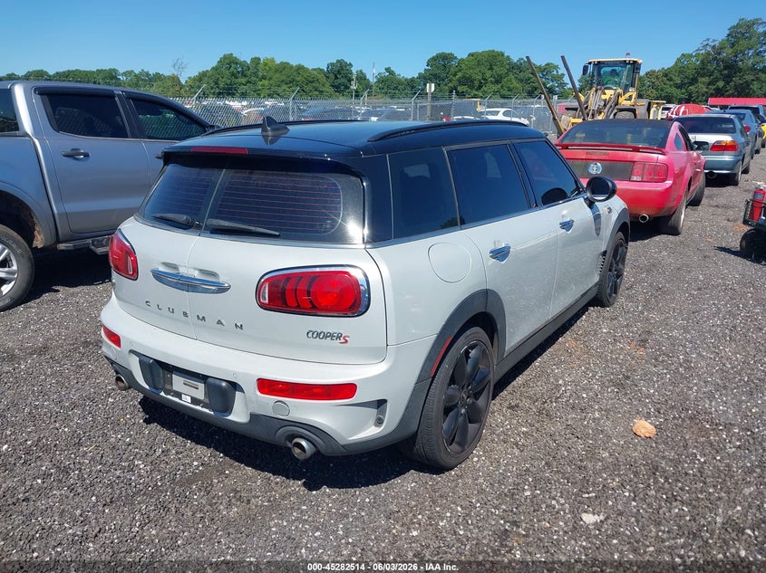 Vin: wmwln9c52j2e50927, lot: 45780350, mini clubman cooper s 20184