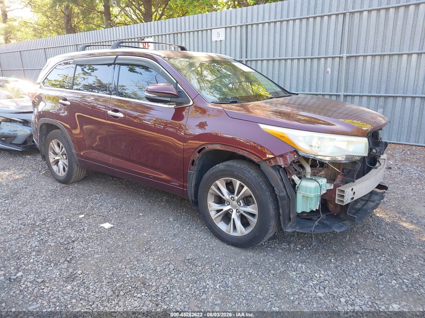 Vin: 5tdjkrfh9fs134401, lot: 45780458, toyota highlander xle v6 2015 img_1