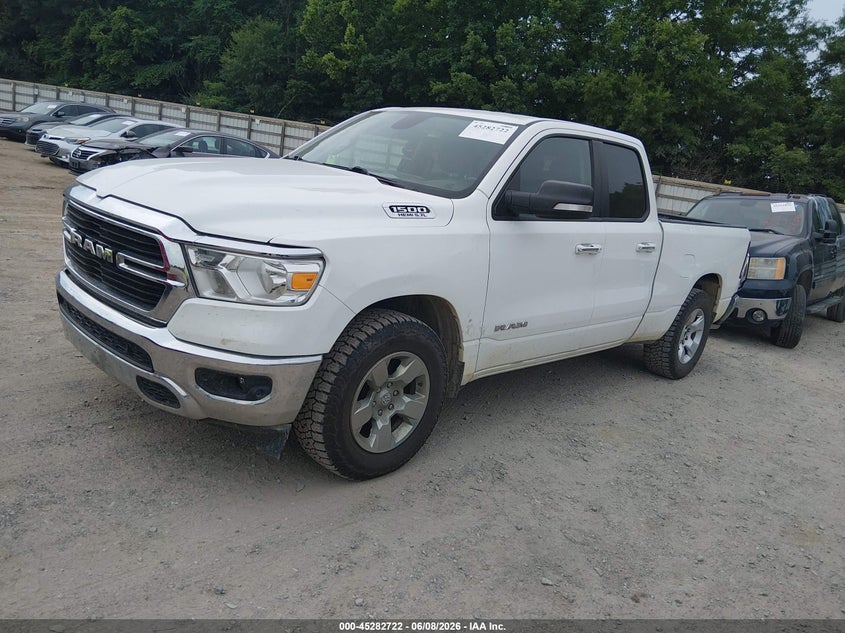 Vin: 1c6srfbt8ln258323, lot: 45780557, ram 1500 big horn quad cab 4x4 6'4 box 20202