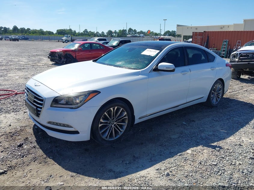 Vin: kmhgn4je1gu107316, lot: 45780558, hyundai genesis 3.8 20162