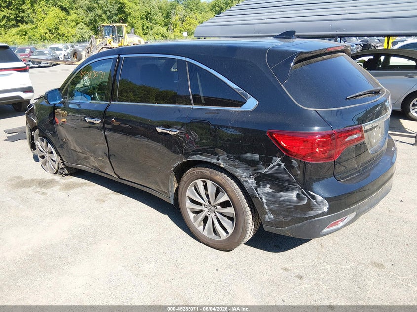 Vin: 5fryd4h4xeb038302, lot: 45780907, acura mdx technology package 20143