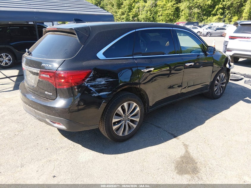 Vin: 5fryd4h4xeb038302, lot: 45780907, acura mdx technology package 20144