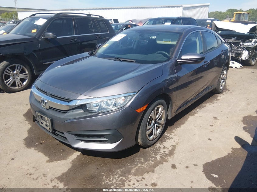 Vin: 19xfc2f57he055886, lot: 45780916, honda civic lx 20172