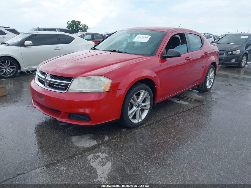 Vin: 1c3cdzagxdn552748, lot: 45780921, dodge avenger se v6 20132