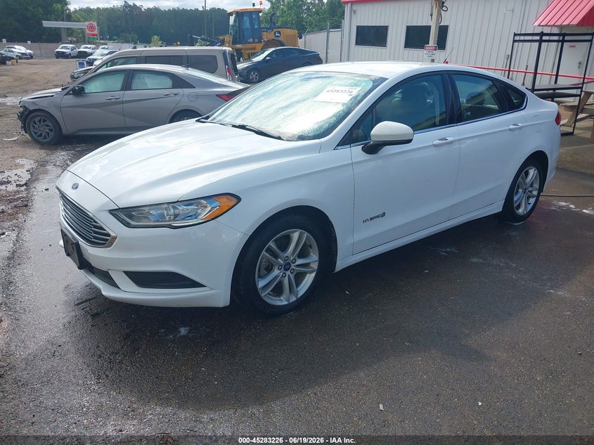 Vin: 3fa6p0uu1jr282059, lot: 45781062, ford fusion hybrid s 20182
