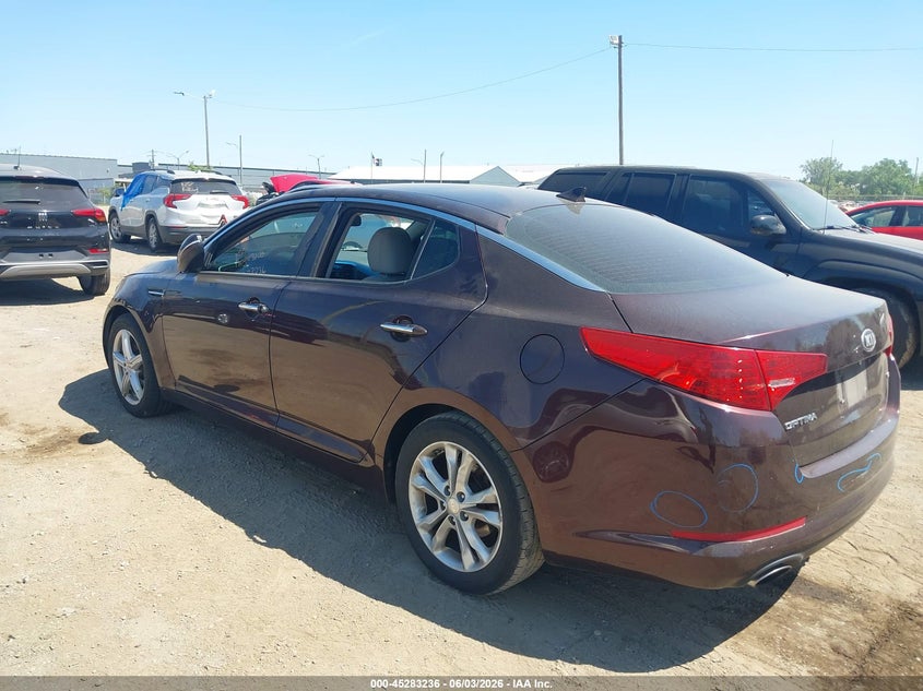 Vin: 5xxgm4a75dg123481, lot: 45781072, kia optima lx 20133
