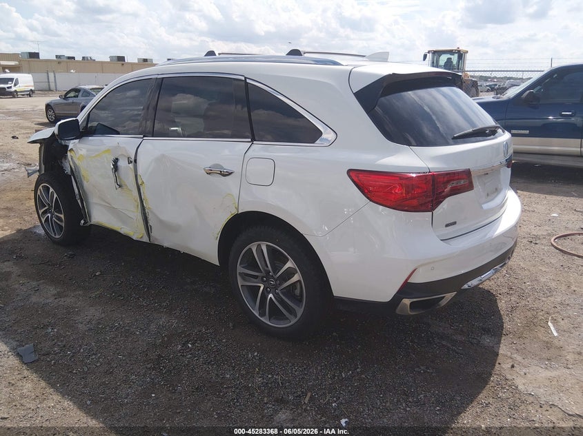 Vin: 5fryd4h83hb044014, lot: 45781204, acura mdx advance package 20173