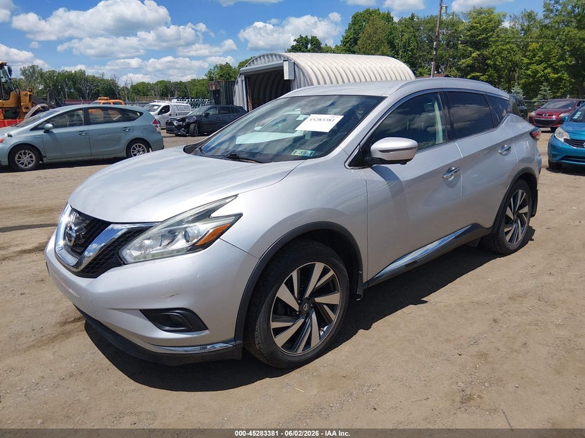 Vin: 5n1az2mh9hn145683, lot: 45781216, nissan murano platinum 20172