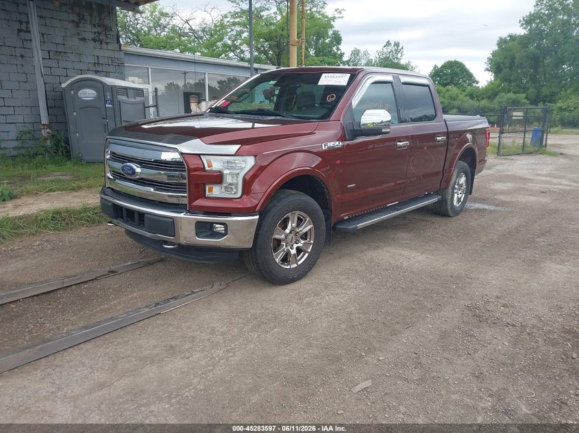 Vin: 1ftew1eg1ffc90223, lot: 45781433, ford f-150 lariat 20152