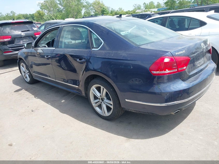Vin: 1vwcn7a37dc145683, lot: 45781516, volkswagen passat 2.0l tdi sel premium 20133
