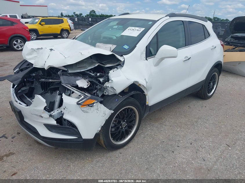 Vin: kl4cjesm8nb505880, lot: 45781539, buick encore awd preferred 20222
