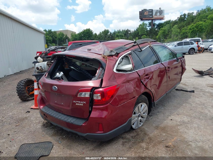 Vin: 4s4bsaec3f3216746, lot: 45781563, subaru outback 2.5i premium 20154