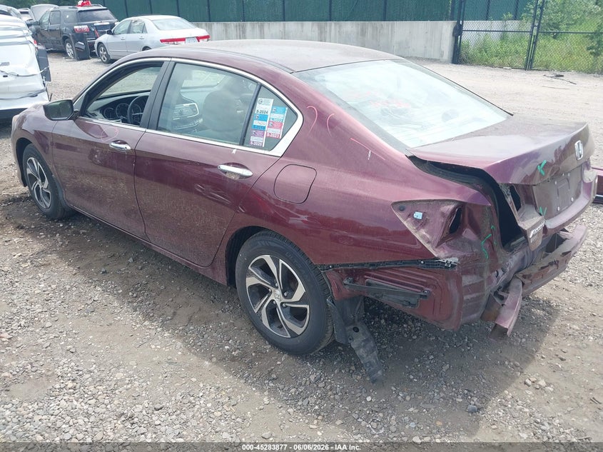 Vin: 1hgcr2f32ga085008, lot: 45781713, honda accord lx 20163