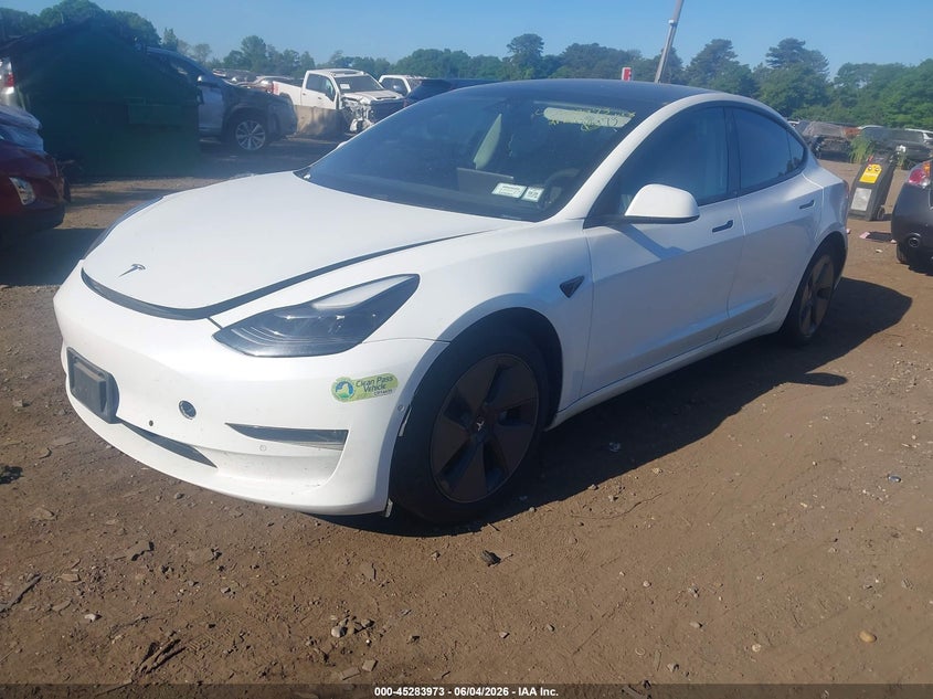 Vin: 5yj3e1eb3mf924793, lot: 45781809, tesla model 3 long range 20212