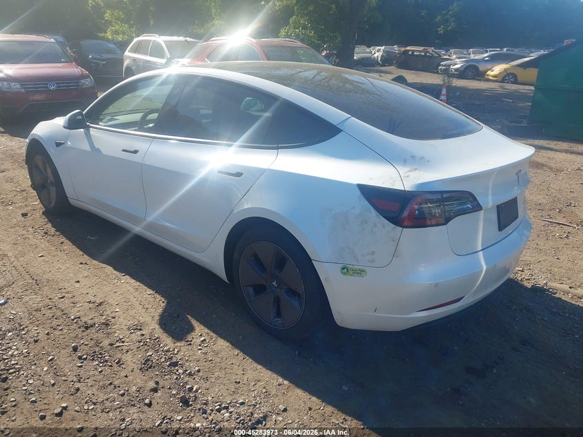 Vin: 5yj3e1eb3mf924793, lot: 45781809, tesla model 3 long range 20213