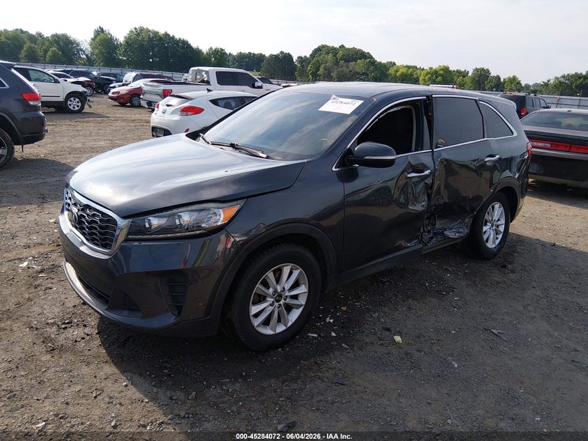 Vin: 5xypg4a35kg522792, lot: 45781908, kia sorento 2.4l lx 20192