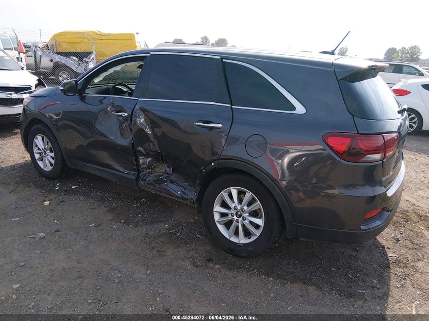 Vin: 5xypg4a35kg522792, lot: 45781908, kia sorento 2.4l lx 20193