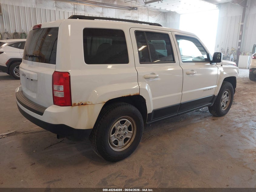 Vin: 1c4njrab2fd100500, lot: 45781925, jeep patriot sport/north 20154