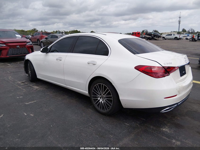 Vin: w1kaf4gb2nr061022, lot: 45782270, mercedes-benz c 300 sedan 20223