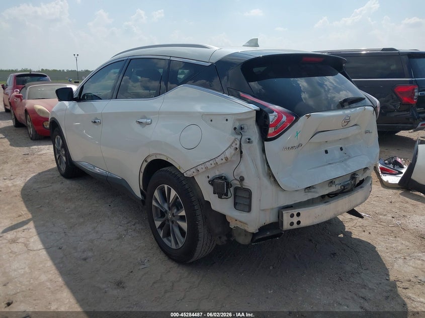 Vin: 5n1az2mg2hn116873, lot: 45782323, nissan murano sl 20173