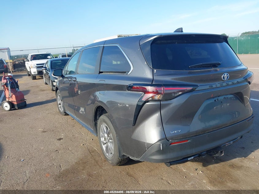Vin: 5tdyrkec8ss251551, lot: 45782332, toyota sienna xle/autono-mass 20253