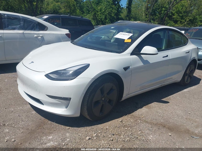 Vin: 5yj3e1eb6nf204096, lot: 45782375, tesla model 3 long range dual motor all-wheel drive 20222
